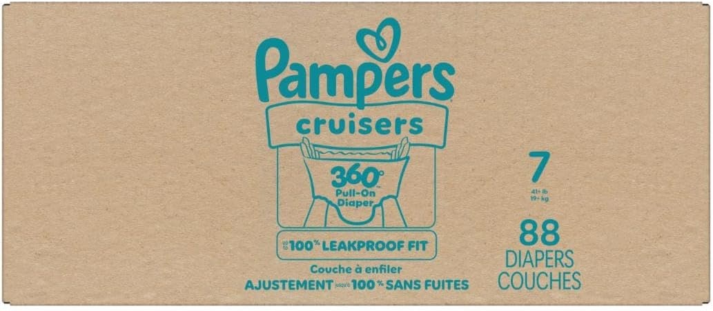 image:imagePampers Diapers Cruisers 360 Size 3 168 Count Babyproof up to 100 Leakproof PullOn Diaper Packaging May VarySize 7