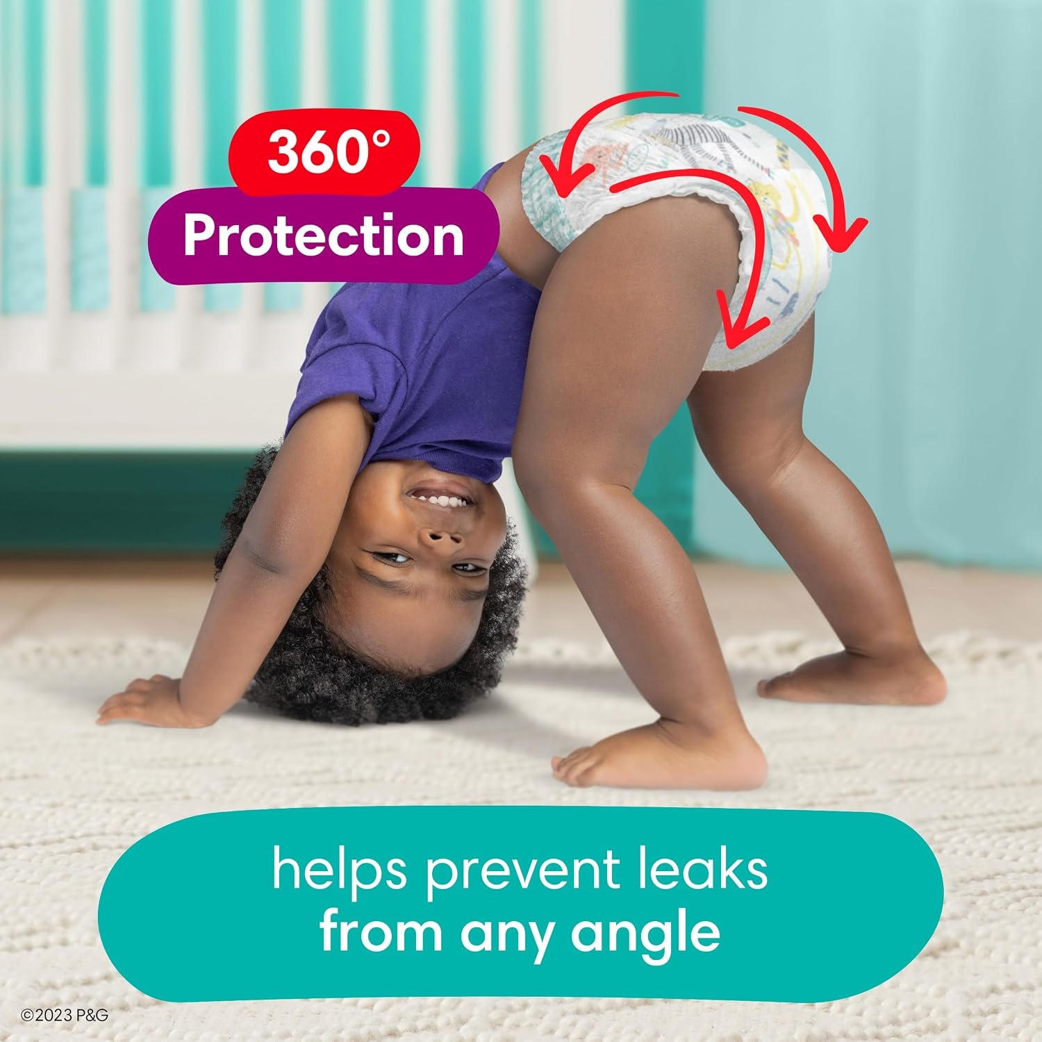 image:imagePampers Diapers Cruisers 360 Size 3 168 Count Babyproof up to 100 Leakproof PullOn Diaper Packaging May VarySize 7