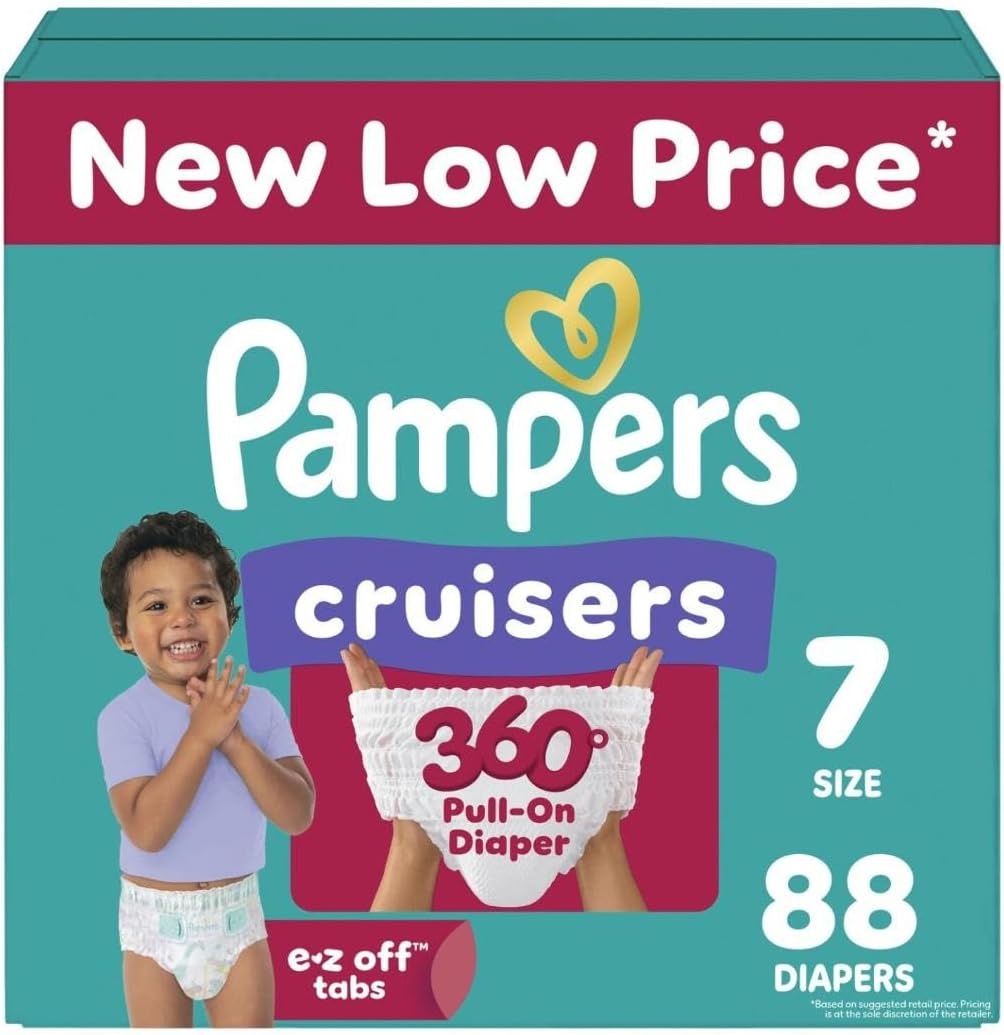 image:imagePampers Diapers Cruisers 360 Size 3 168 Count Babyproof up to 100 Leakproof PullOn Diaper Packaging May VarySize 7