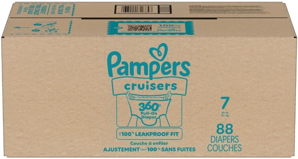 image:imagePampers Diapers Cruisers 360 Size 3 168 Count Babyproof up to 100 Leakproof PullOn Diaper Packaging May VarySize 7