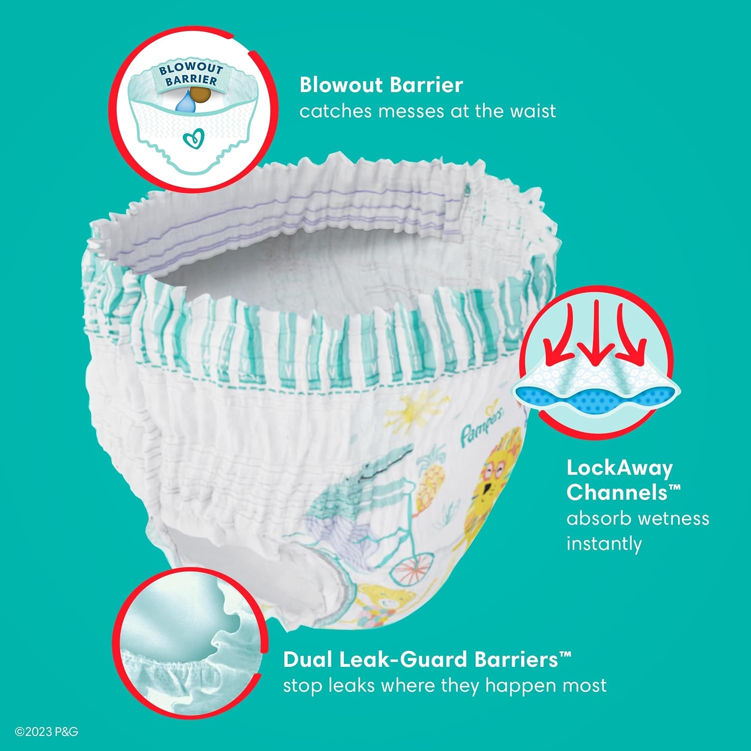 image:imagePampers Diapers Cruisers 360 Size 3 168 Count Babyproof up to 100 Leakproof PullOn Diaper Packaging May VarySize 7