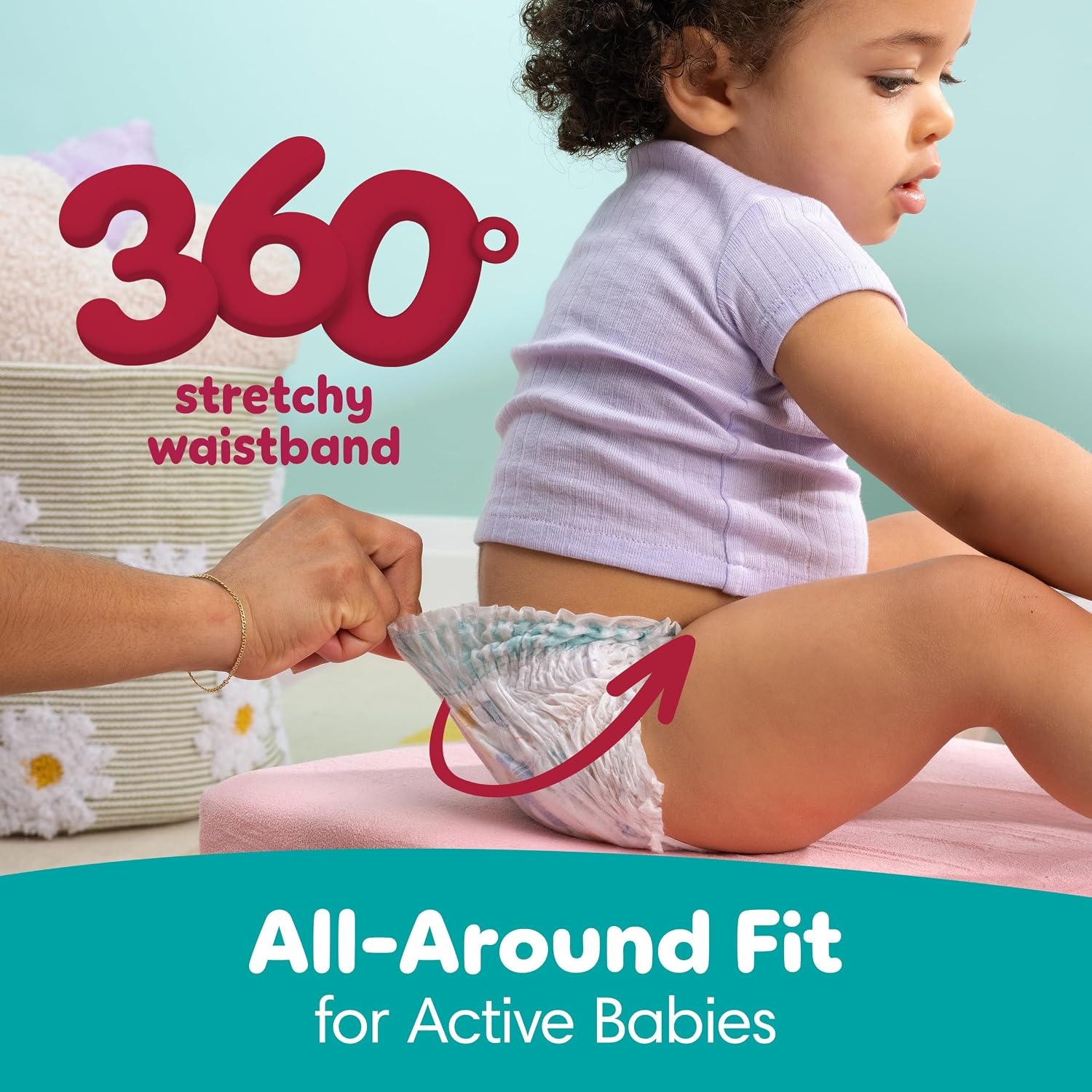 image:imagePampers Diapers Cruisers 360 Size 3 168 Count Babyproof up to 100 Leakproof PullOn Diaper Packaging May VarySize 7