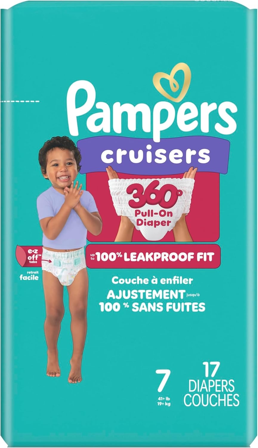 image:imagePampers Diapers Cruisers 360 Size 3 168 Count Babyproof up to 100 Leakproof PullOn Diaper Packaging May VarySize 7