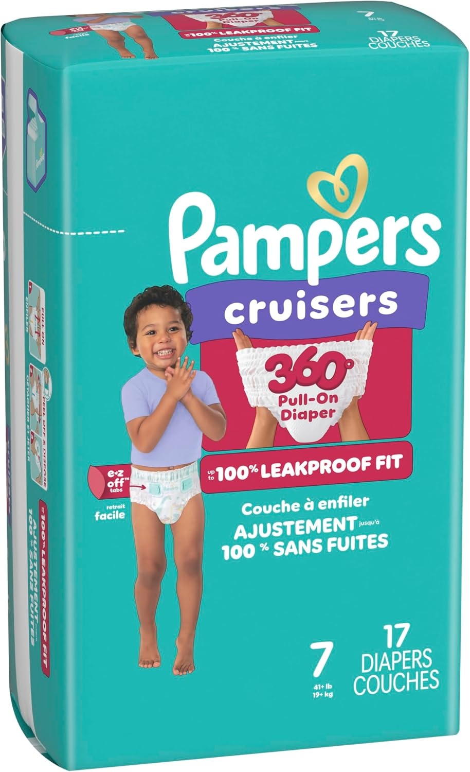 image:imagePampers Diapers Cruisers 360 Size 3 168 Count Babyproof up to 100 Leakproof PullOn Diaper Packaging May VarySize 7