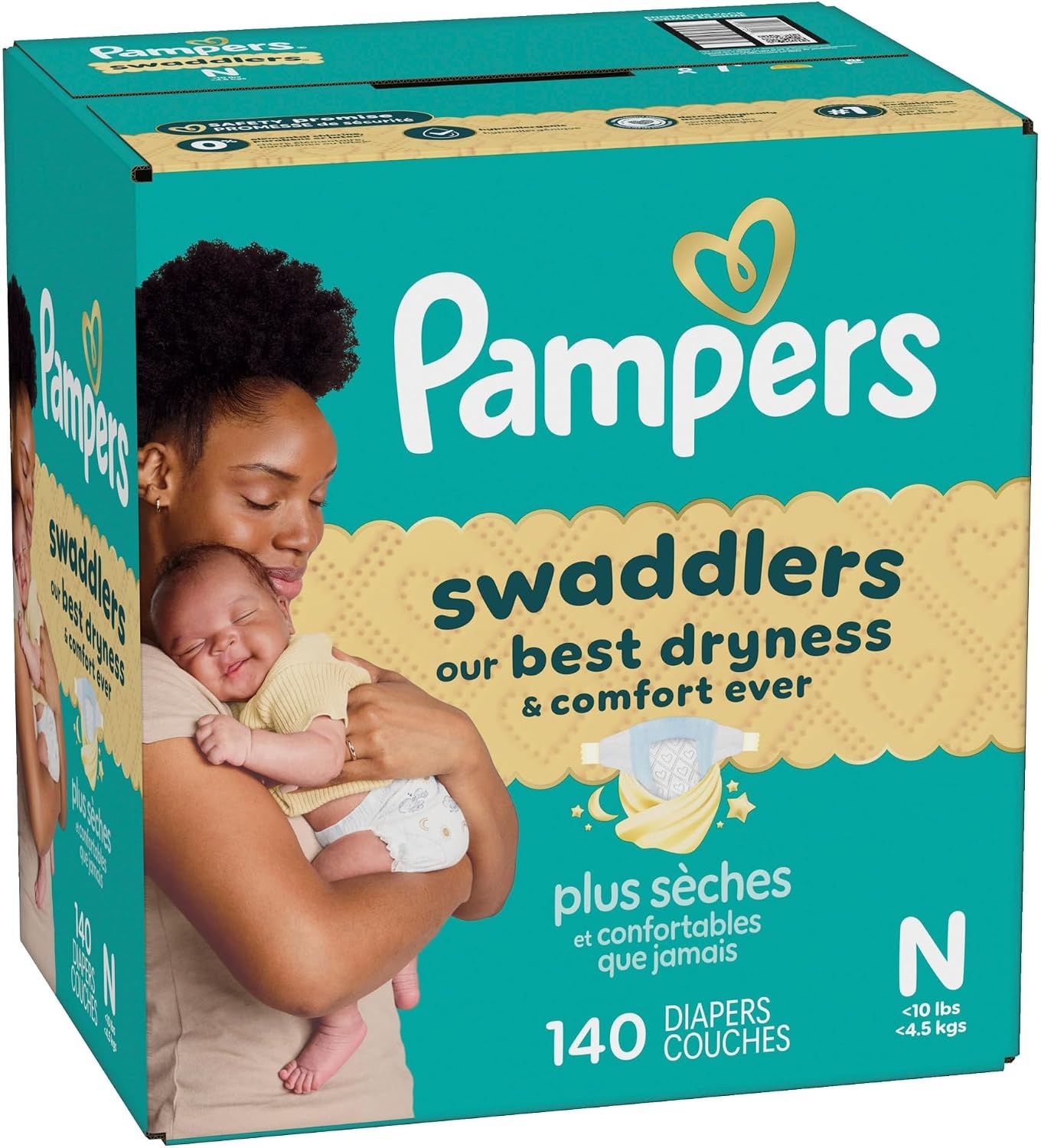 image:imagePampers Swaddlers Diapers Size 6 2344 lbs 108 Count Absorbent Keeps Baby Dry and Comfortable Skin Safe Disposable Baby Diaper Packaging May VaryNewborn