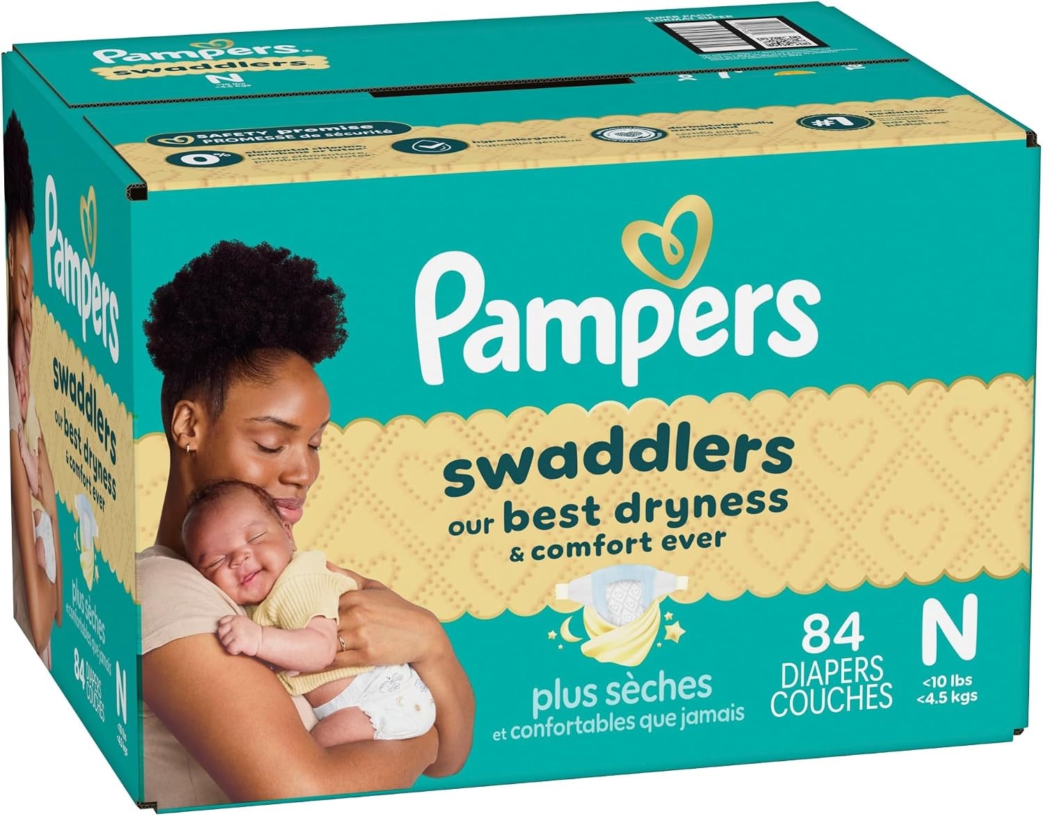 image:imagePampers Swaddlers Diapers Size 6 2344 lbs 108 Count Absorbent Keeps Baby Dry and Comfortable Skin Safe Disposable Baby Diaper Packaging May VaryNewborn