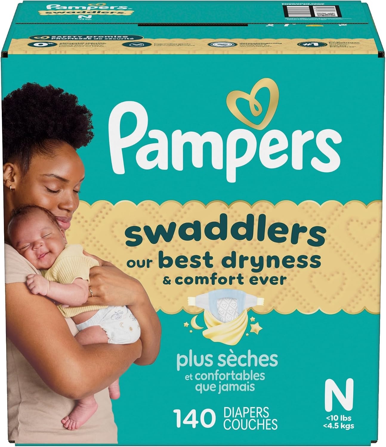 image:imagePampers Swaddlers Diapers Size 6 2344 lbs 108 Count Absorbent Keeps Baby Dry and Comfortable Skin Safe Disposable Baby Diaper Packaging May VaryNewborn