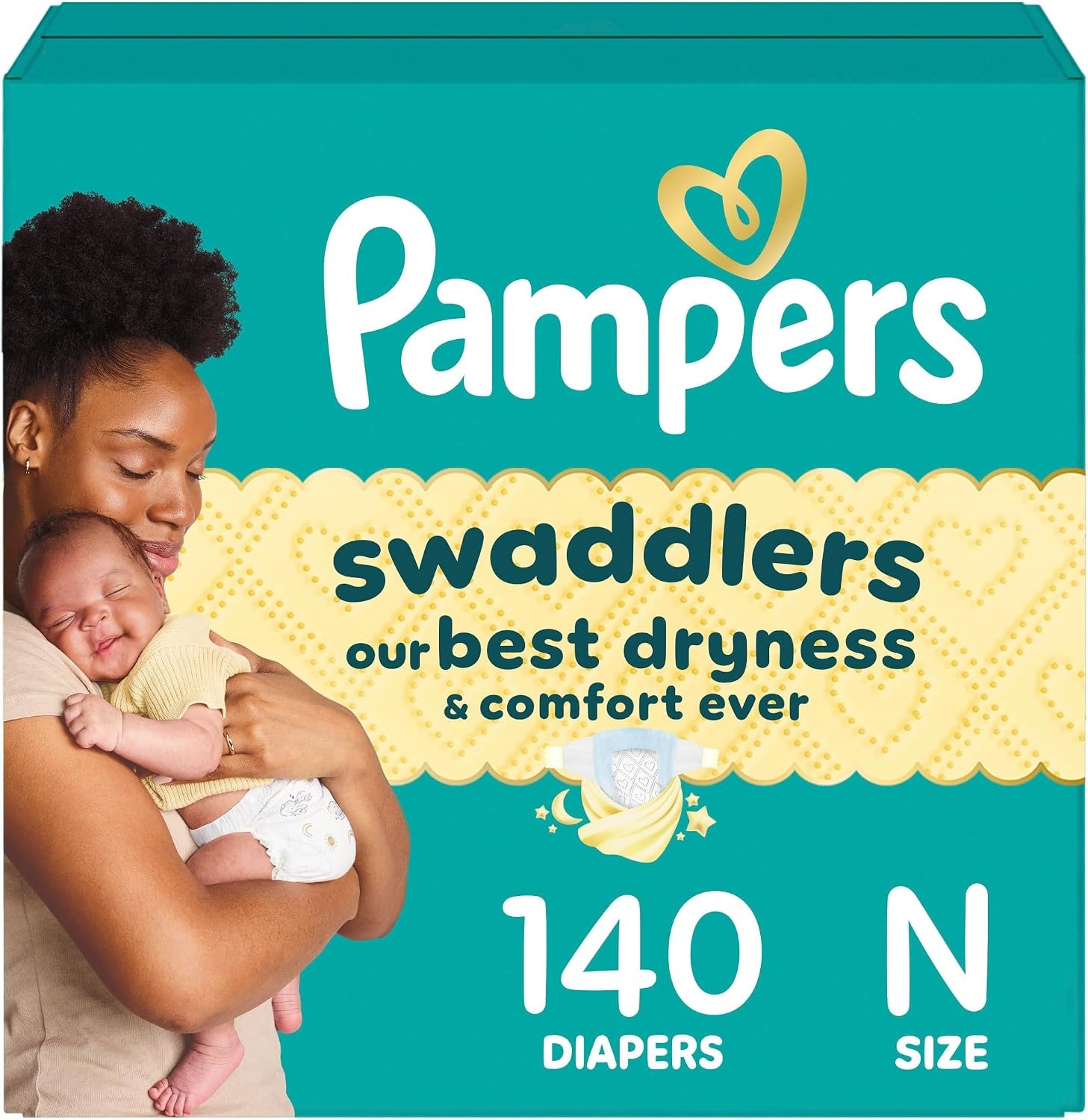 image:imagePampers Swaddlers Diapers Size 6 2344 lbs 108 Count Absorbent Keeps Baby Dry and Comfortable Skin Safe Disposable Baby Diaper Packaging May VaryNewborn