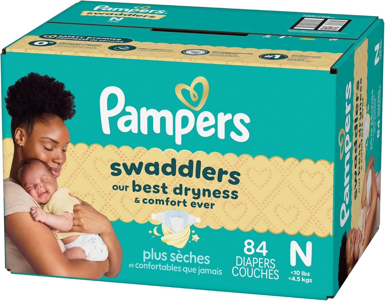 image:imagePampers Swaddlers Diapers Size 6 2344 lbs 108 Count Absorbent Keeps Baby Dry and Comfortable Skin Safe Disposable Baby Diaper Packaging May VaryNewborn