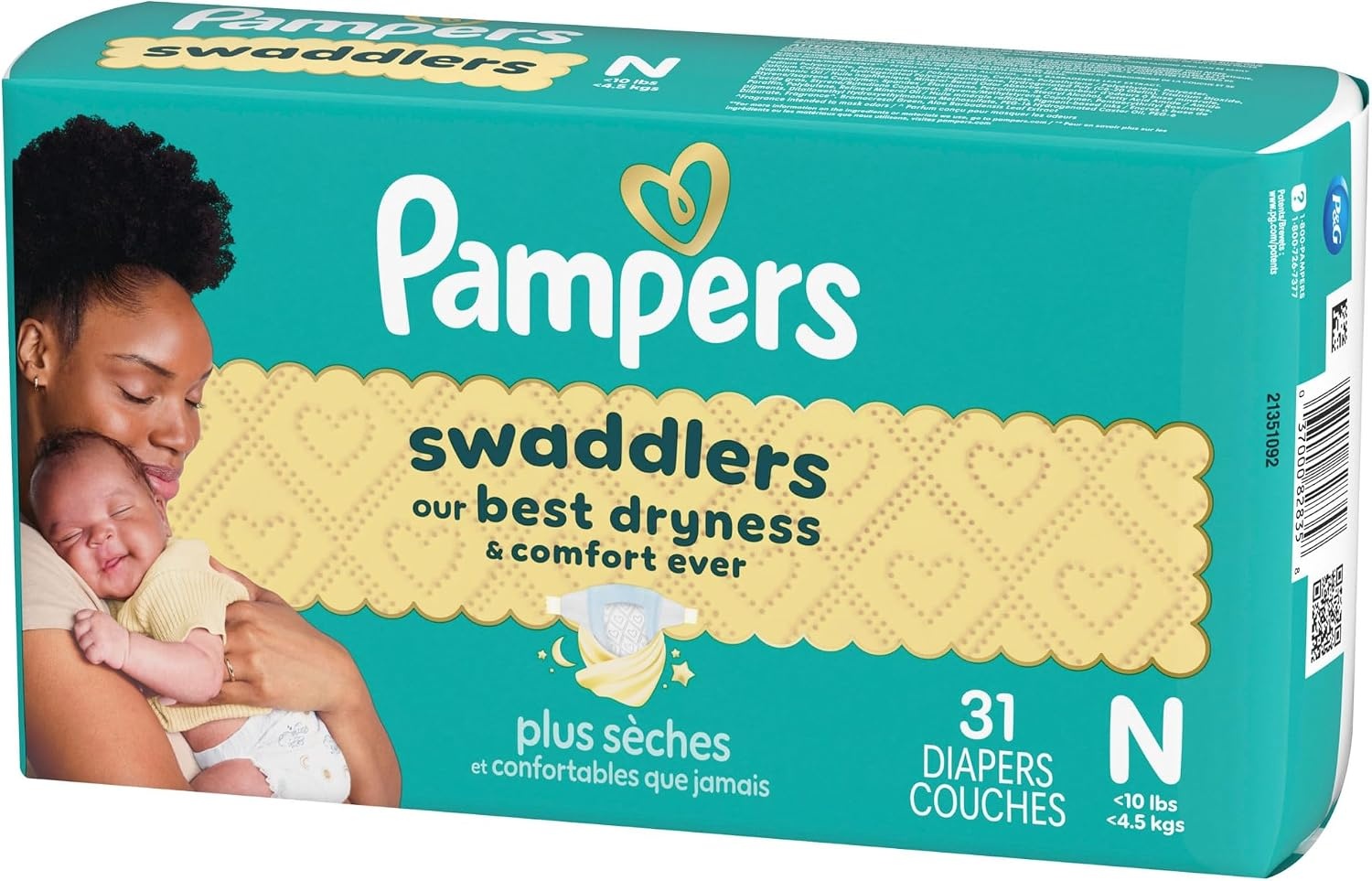 image:imagePampers Swaddlers Diapers Size 6 2344 lbs 108 Count Absorbent Keeps Baby Dry and Comfortable Skin Safe Disposable Baby Diaper Packaging May VaryNewborn