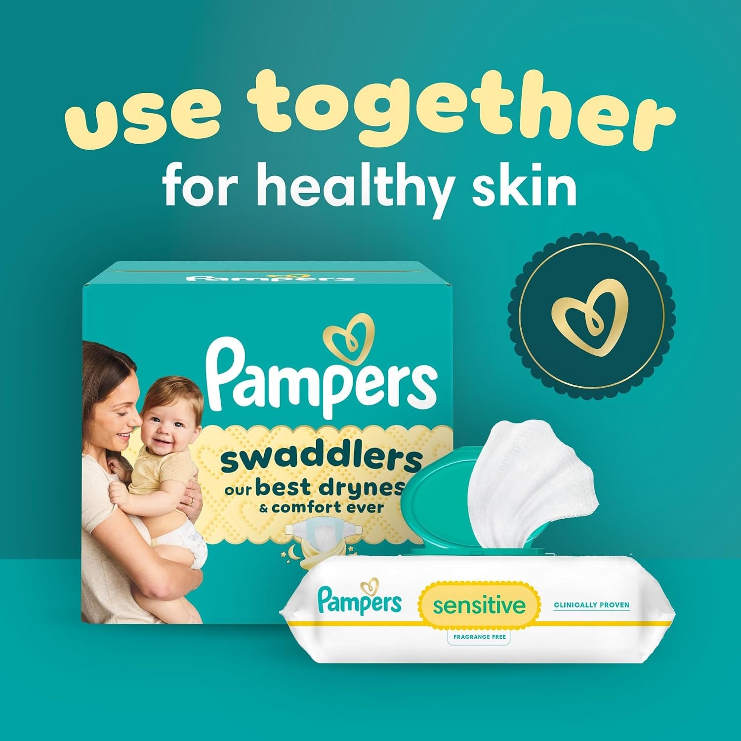 image:imagePampers Swaddlers Diapers Size 6 2344 lbs 108 Count Absorbent Keeps Baby Dry and Comfortable Skin Safe Disposable Baby Diaper Packaging May VaryNewborn