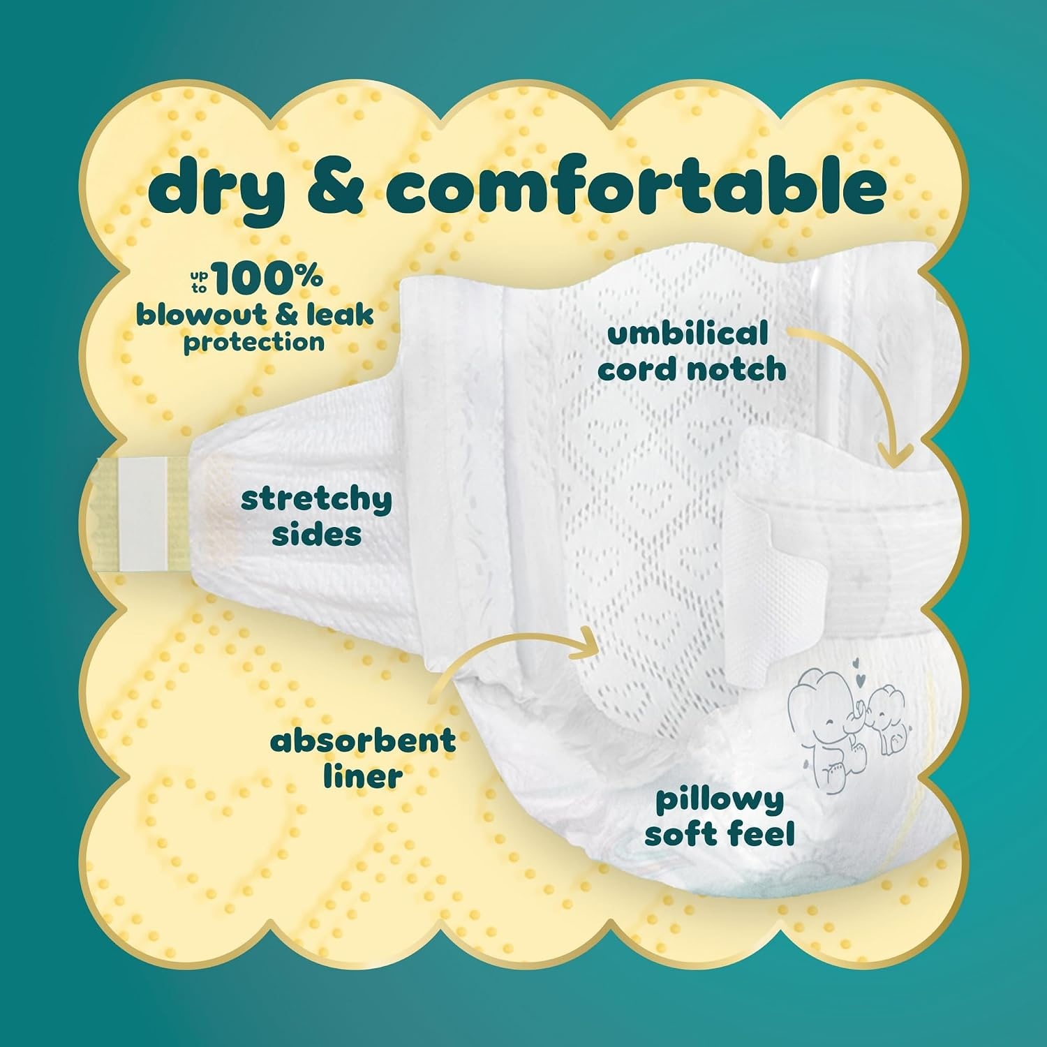 image:imagePampers Swaddlers Diapers Size 6 2344 lbs 108 Count Absorbent Keeps Baby Dry and Comfortable Skin Safe Disposable Baby Diaper Packaging May VaryPreemie