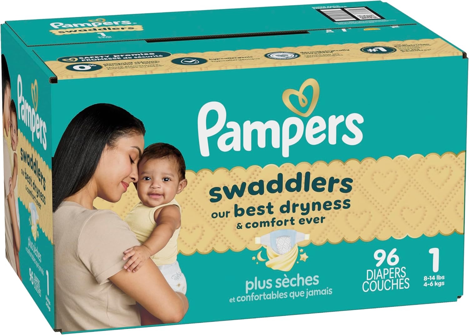 image:imagePampers Swaddlers Diapers Size 6 2344 lbs 108 Count Absorbent Keeps Baby Dry and Comfortable Skin Safe Disposable Baby Diaper Packaging May VarySize 1