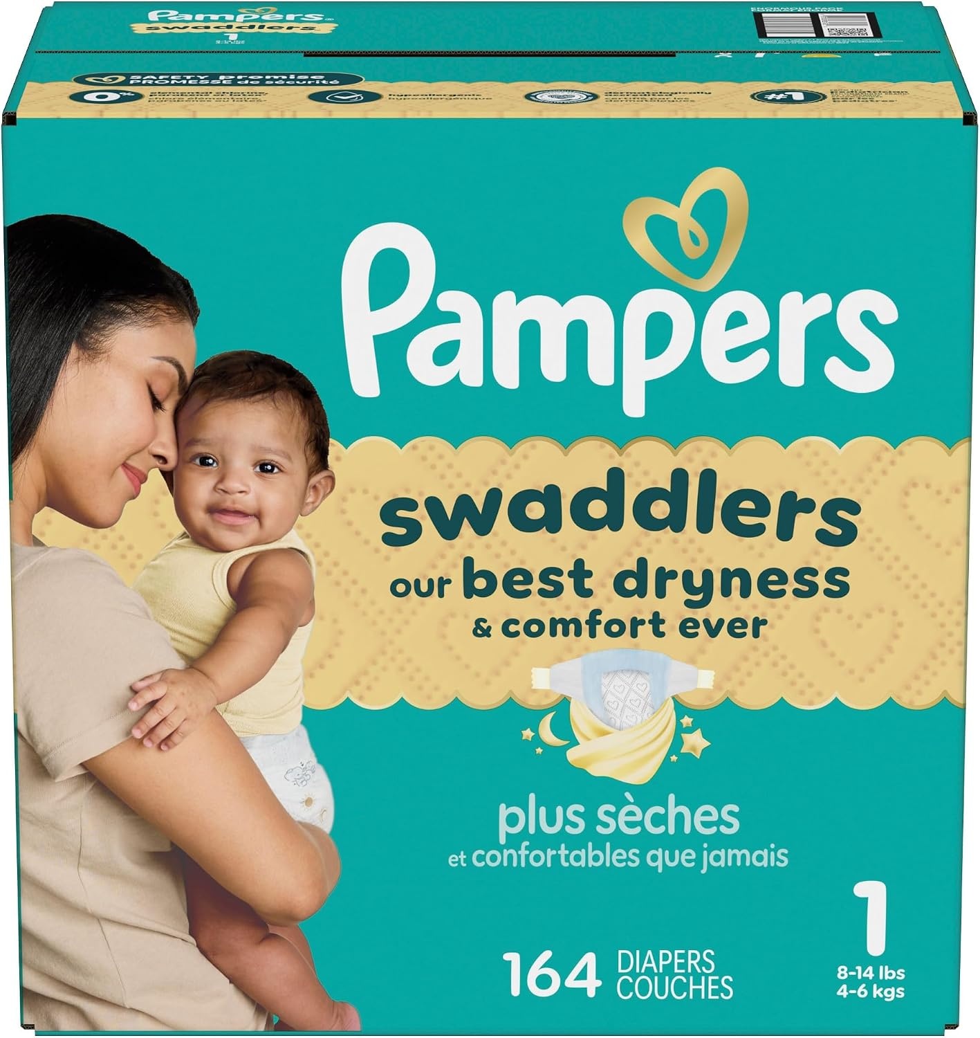 image:imagePampers Swaddlers Diapers Size 6 2344 lbs 108 Count Absorbent Keeps Baby Dry and Comfortable Skin Safe Disposable Baby Diaper Packaging May VarySize 1