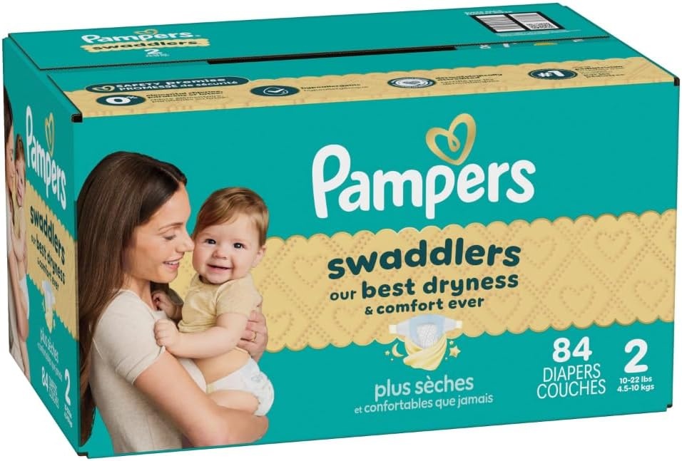 image:imagePampers Swaddlers Diapers Size 6 2344 lbs 108 Count Absorbent Keeps Baby Dry and Comfortable Skin Safe Disposable Baby Diaper Packaging May VarySize 2