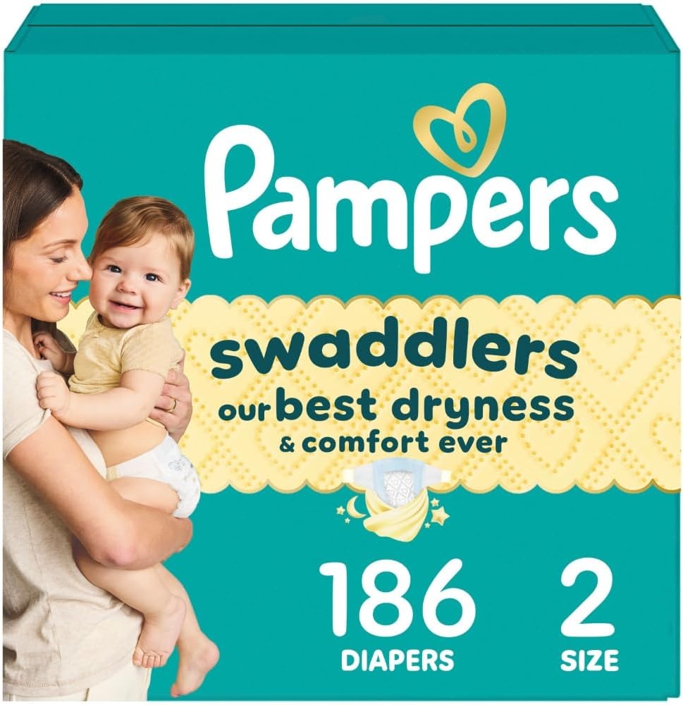 image:imagePampers Swaddlers Diapers Size 6 2344 lbs 108 Count Absorbent Keeps Baby Dry and Comfortable Skin Safe Disposable Baby Diaper Packaging May VarySize 2