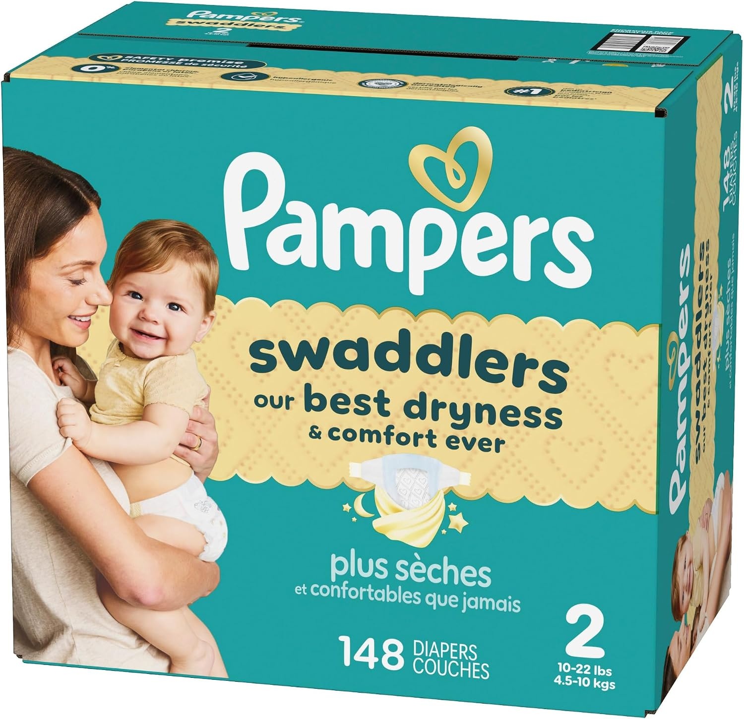 image:imagePampers Swaddlers Diapers Size 6 2344 lbs 108 Count Absorbent Keeps Baby Dry and Comfortable Skin Safe Disposable Baby Diaper Packaging May VarySize 2