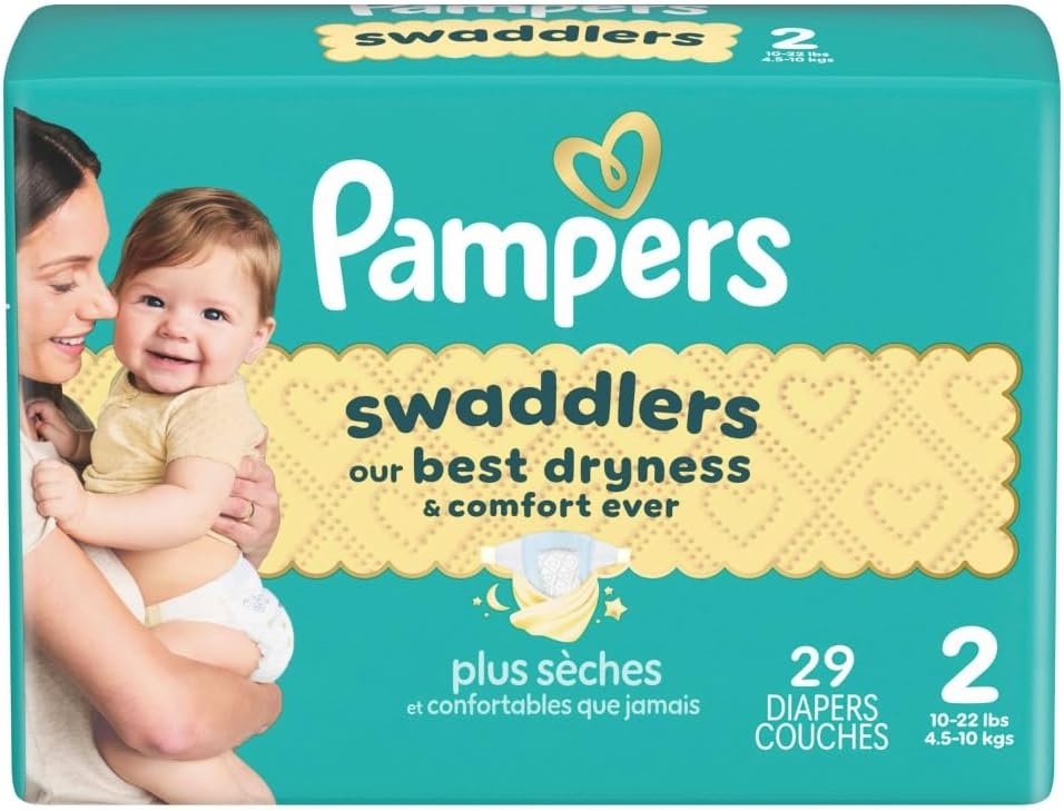 image:imagePampers Swaddlers Diapers Size 6 2344 lbs 108 Count Absorbent Keeps Baby Dry and Comfortable Skin Safe Disposable Baby Diaper Packaging May VarySize 2