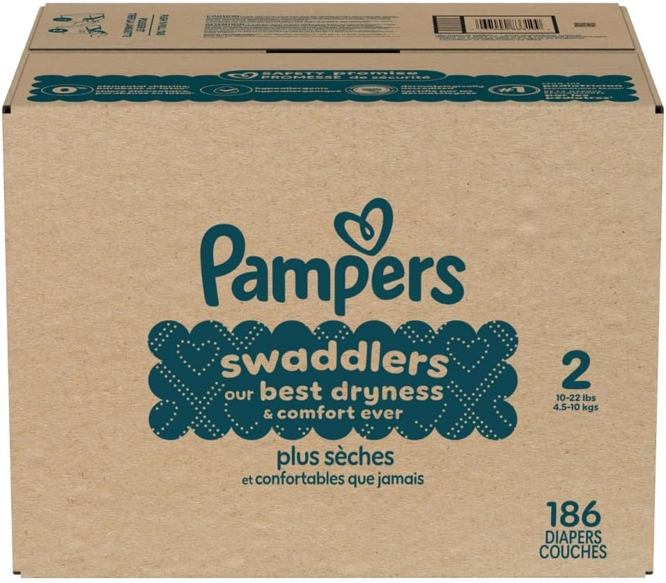 image:imagePampers Swaddlers Diapers Size 6 2344 lbs 108 Count Absorbent Keeps Baby Dry and Comfortable Skin Safe Disposable Baby Diaper Packaging May VarySize 2
