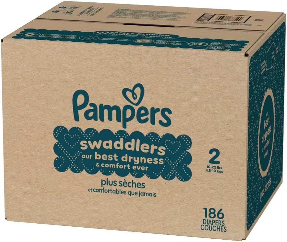 image:imagePampers Swaddlers Diapers Size 6 2344 lbs 108 Count Absorbent Keeps Baby Dry and Comfortable Skin Safe Disposable Baby Diaper Packaging May VarySize 2