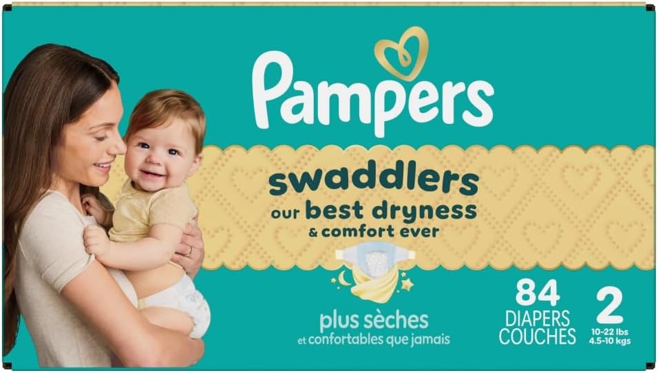 image:imagePampers Swaddlers Diapers Size 6 2344 lbs 108 Count Absorbent Keeps Baby Dry and Comfortable Skin Safe Disposable Baby Diaper Packaging May VarySize 2