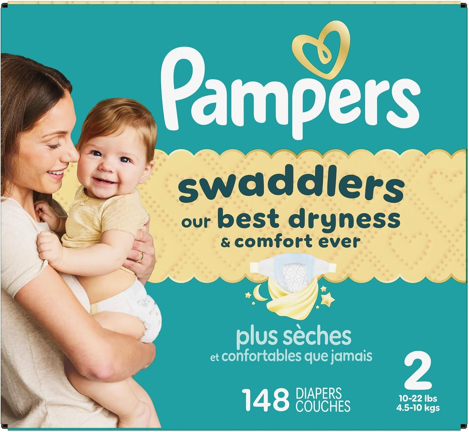 image:imagePampers Swaddlers Diapers Size 6 2344 lbs 108 Count Absorbent Keeps Baby Dry and Comfortable Skin Safe Disposable Baby Diaper Packaging May VarySize 2
