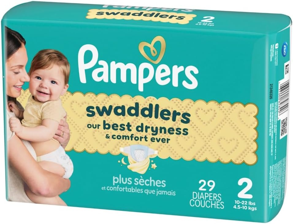 image:imagePampers Swaddlers Diapers Size 6 2344 lbs 108 Count Absorbent Keeps Baby Dry and Comfortable Skin Safe Disposable Baby Diaper Packaging May VarySize 2