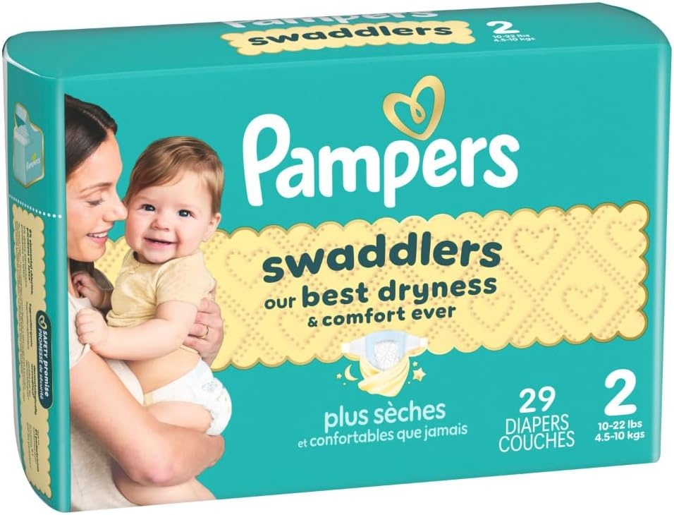 image:imagePampers Swaddlers Diapers Size 6 2344 lbs 108 Count Absorbent Keeps Baby Dry and Comfortable Skin Safe Disposable Baby Diaper Packaging May VarySize 2