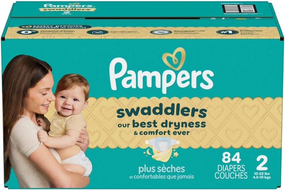 image:imagePampers Swaddlers Diapers Size 6 2344 lbs 108 Count Absorbent Keeps Baby Dry and Comfortable Skin Safe Disposable Baby Diaper Packaging May VarySize 2