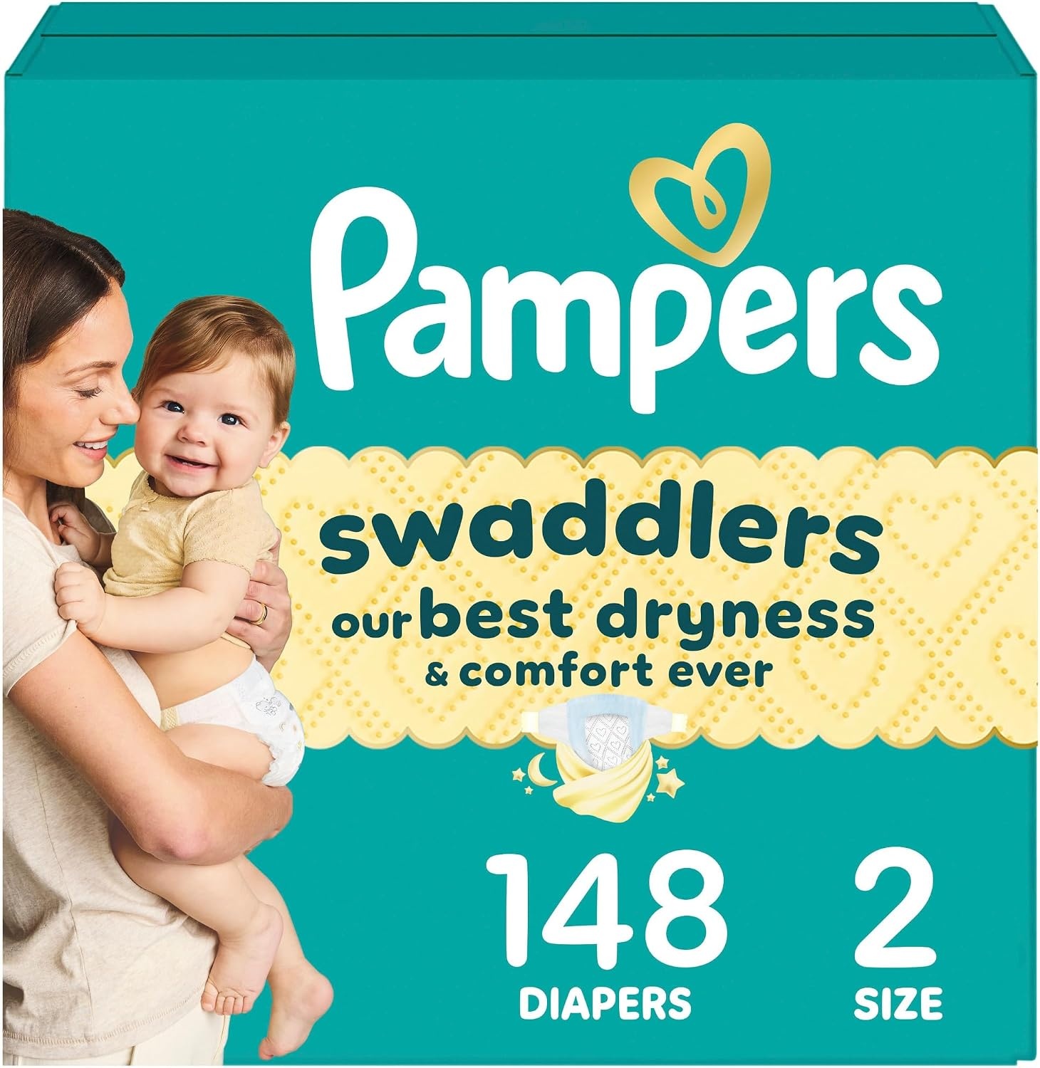 image:imagePampers Swaddlers Diapers Size 6 2344 lbs 108 Count Absorbent Keeps Baby Dry and Comfortable Skin Safe Disposable Baby Diaper Packaging May VarySize 2
