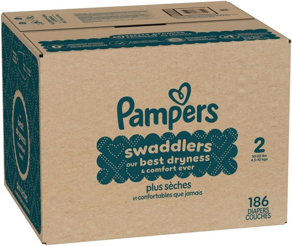 image:imagePampers Swaddlers Diapers Size 6 2344 lbs 108 Count Absorbent Keeps Baby Dry and Comfortable Skin Safe Disposable Baby Diaper Packaging May VarySize 2