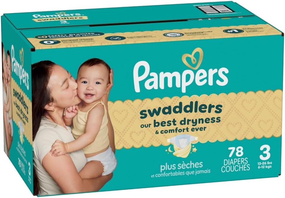 image:imagePampers Swaddlers Diapers Size 6 2344 lbs 108 Count Absorbent Keeps Baby Dry and Comfortable Skin Safe Disposable Baby Diaper Packaging May VarySize 3