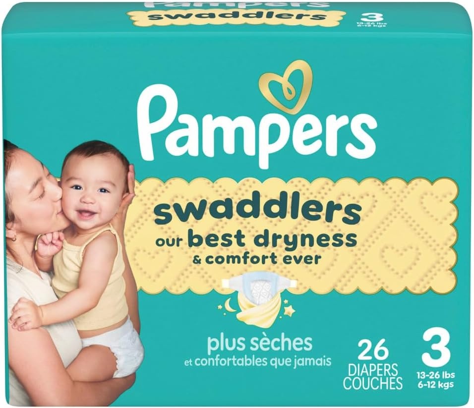 image:imagePampers Swaddlers Diapers Size 6 2344 lbs 108 Count Absorbent Keeps Baby Dry and Comfortable Skin Safe Disposable Baby Diaper Packaging May VarySize 3