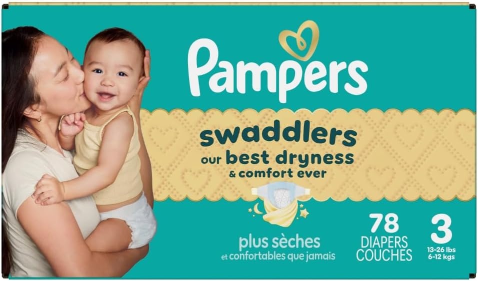 image:imagePampers Swaddlers Diapers Size 6 2344 lbs 108 Count Absorbent Keeps Baby Dry and Comfortable Skin Safe Disposable Baby Diaper Packaging May VarySize 3
