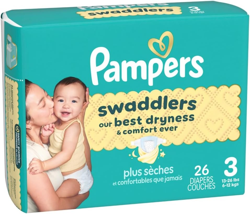 image:imagePampers Swaddlers Diapers Size 6 2344 lbs 108 Count Absorbent Keeps Baby Dry and Comfortable Skin Safe Disposable Baby Diaper Packaging May VarySize 3