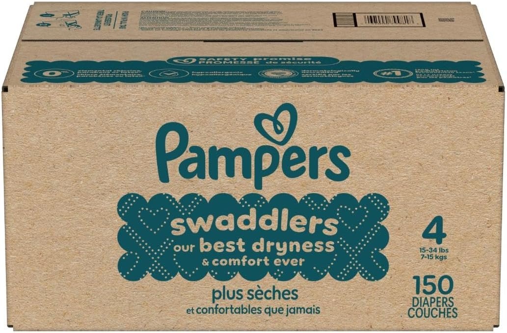 image:imagePampers Swaddlers Diapers Size 6 2344 lbs 108 Count Absorbent Keeps Baby Dry and Comfortable Skin Safe Disposable Baby Diaper Packaging May VarySize 4
