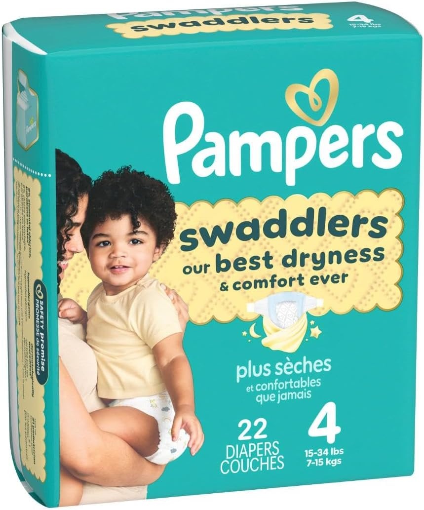image:imagePampers Swaddlers Diapers Size 6 2344 lbs 108 Count Absorbent Keeps Baby Dry and Comfortable Skin Safe Disposable Baby Diaper Packaging May VarySize 4