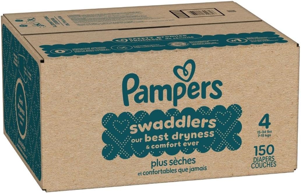 image:imagePampers Swaddlers Diapers Size 6 2344 lbs 108 Count Absorbent Keeps Baby Dry and Comfortable Skin Safe Disposable Baby Diaper Packaging May VarySize 4