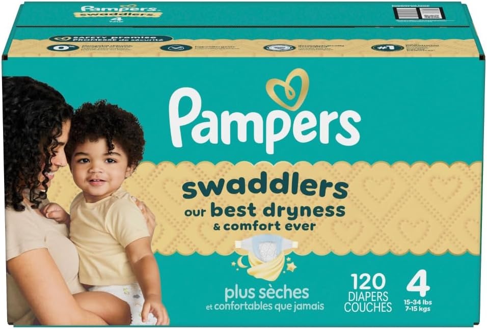 image:imagePampers Swaddlers Diapers Size 6 2344 lbs 108 Count Absorbent Keeps Baby Dry and Comfortable Skin Safe Disposable Baby Diaper Packaging May VarySize 4