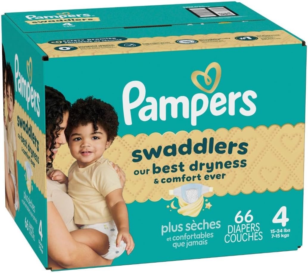 image:imagePampers Swaddlers Diapers Size 6 2344 lbs 108 Count Absorbent Keeps Baby Dry and Comfortable Skin Safe Disposable Baby Diaper Packaging May VarySize 4