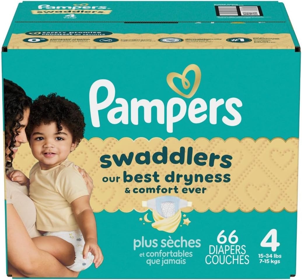 image:imagePampers Swaddlers Diapers Size 6 2344 lbs 108 Count Absorbent Keeps Baby Dry and Comfortable Skin Safe Disposable Baby Diaper Packaging May VarySize 4