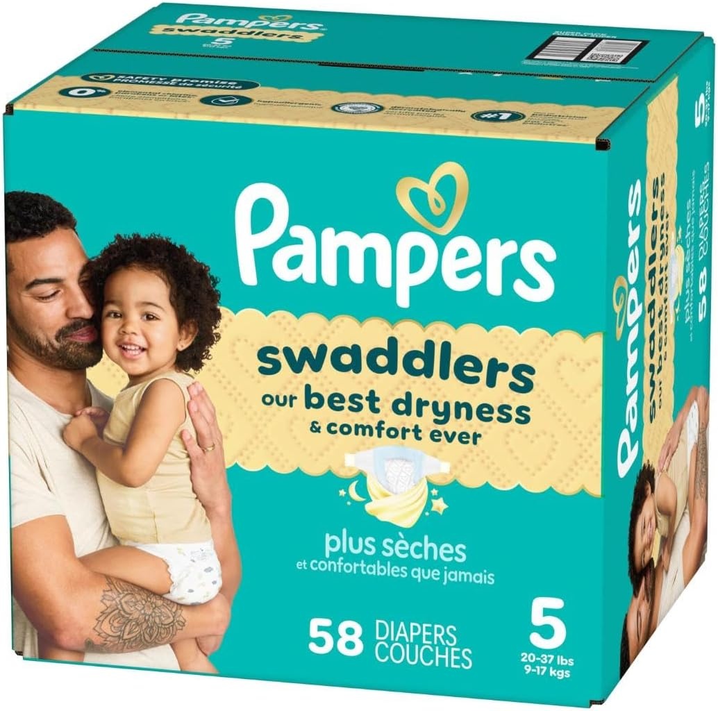 image:imagePampers Swaddlers Diapers Size 6 2344 lbs 108 Count Absorbent Keeps Baby Dry and Comfortable Skin Safe Disposable Baby Diaper Packaging May VarySize 5