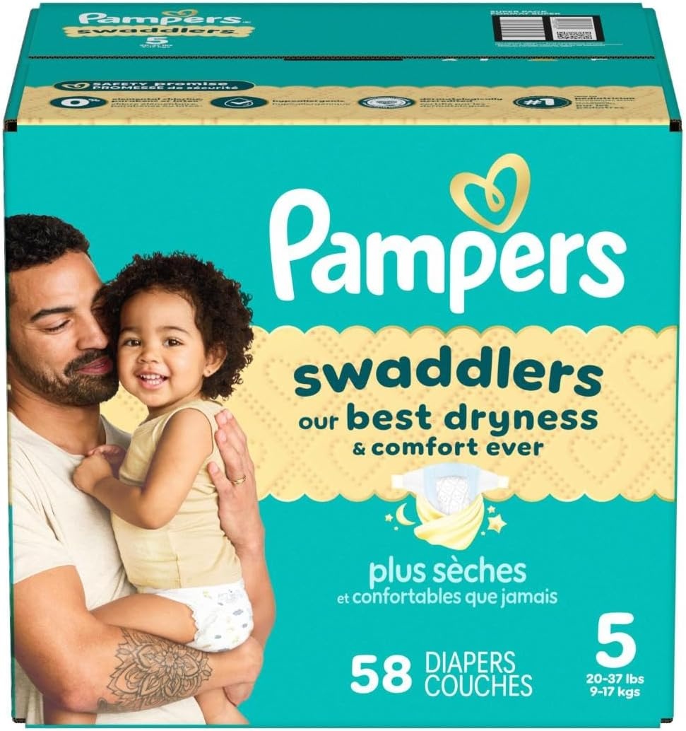 image:imagePampers Swaddlers Diapers Size 6 2344 lbs 108 Count Absorbent Keeps Baby Dry and Comfortable Skin Safe Disposable Baby Diaper Packaging May VarySize 5