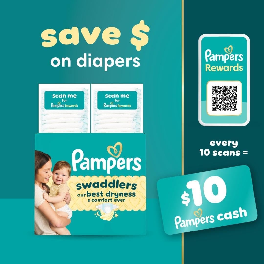 image:imagePampers Swaddlers Diapers Size 6 2344 lbs 108 Count Absorbent Keeps Baby Dry and Comfortable Skin Safe Disposable Baby Diaper Packaging May VarySize 5