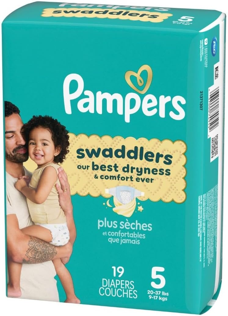 image:imagePampers Swaddlers Diapers Size 6 2344 lbs 108 Count Absorbent Keeps Baby Dry and Comfortable Skin Safe Disposable Baby Diaper Packaging May VarySize 5