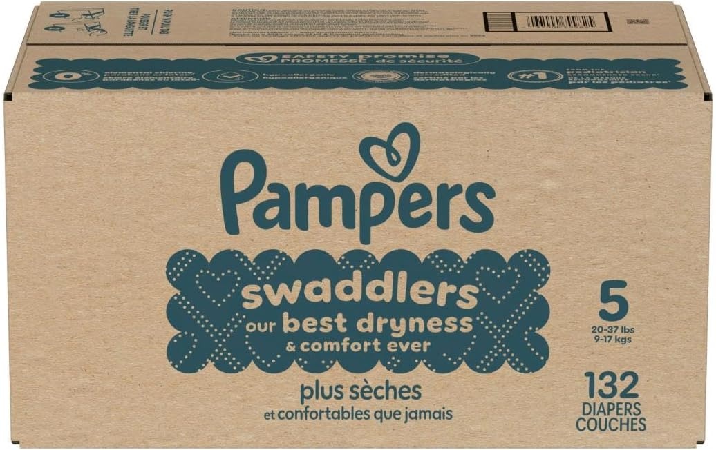 image:imagePampers Swaddlers Diapers Size 6 2344 lbs 108 Count Absorbent Keeps Baby Dry and Comfortable Skin Safe Disposable Baby Diaper Packaging May VarySize 5