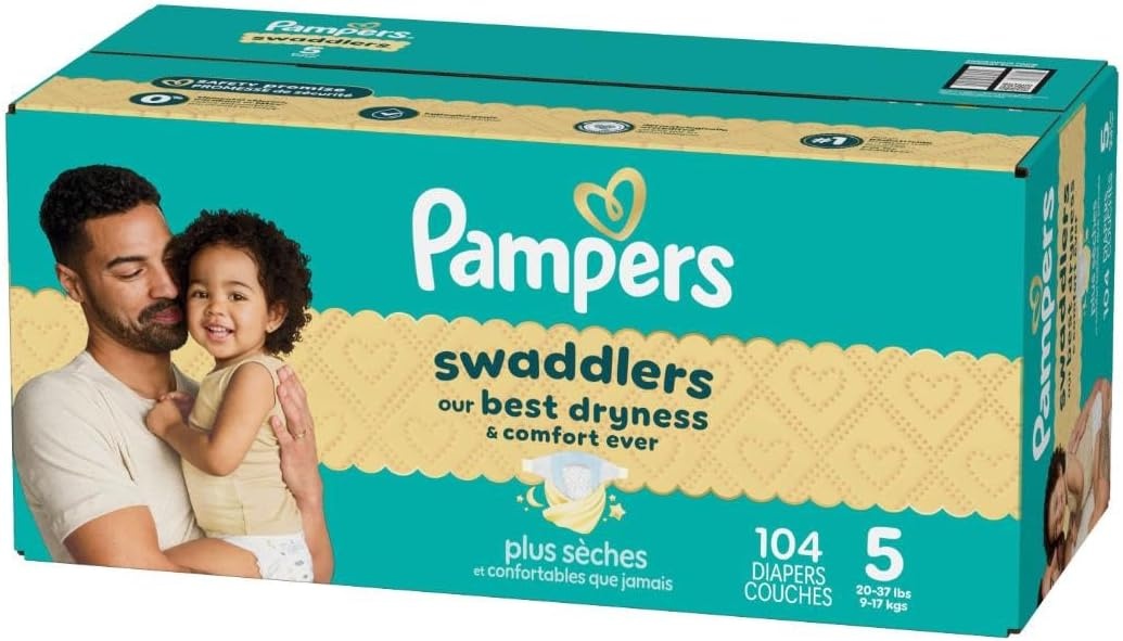 image:imagePampers Swaddlers Diapers Size 6 2344 lbs 108 Count Absorbent Keeps Baby Dry and Comfortable Skin Safe Disposable Baby Diaper Packaging May VarySize 5