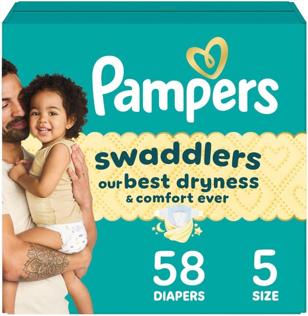 image:imagePampers Swaddlers Diapers Size 6 2344 lbs 108 Count Absorbent Keeps Baby Dry and Comfortable Skin Safe Disposable Baby Diaper Packaging May VarySize 5