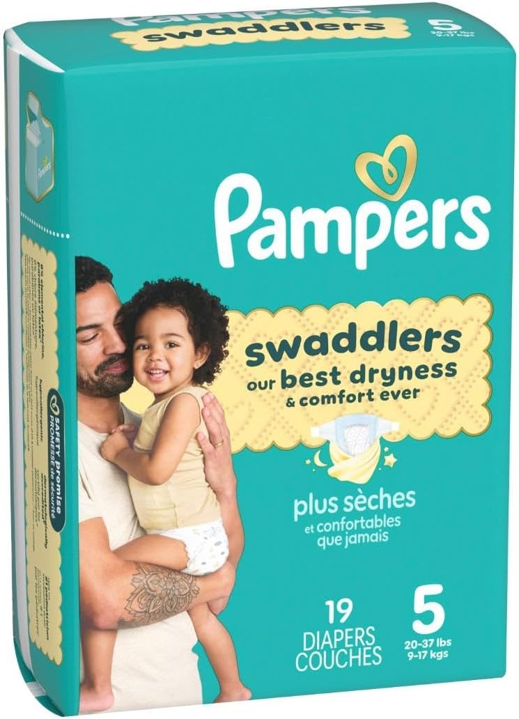 image:imagePampers Swaddlers Diapers Size 6 2344 lbs 108 Count Absorbent Keeps Baby Dry and Comfortable Skin Safe Disposable Baby Diaper Packaging May VarySize 5