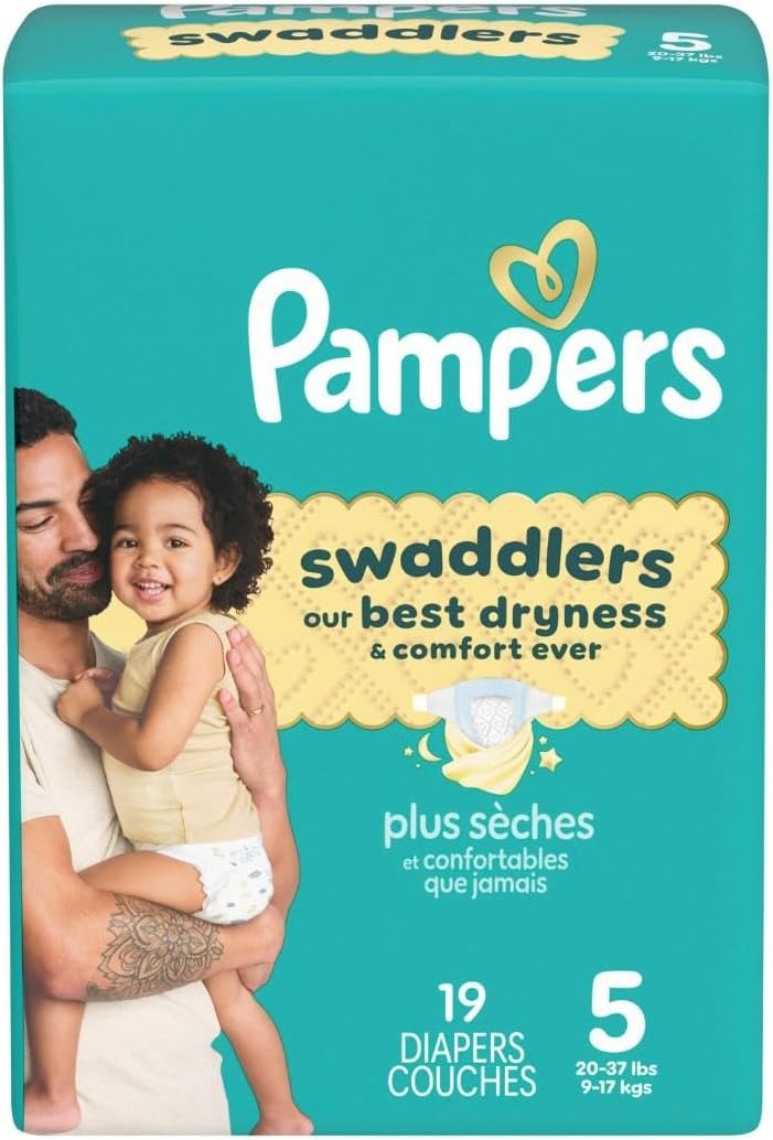image:imagePampers Swaddlers Diapers Size 6 2344 lbs 108 Count Absorbent Keeps Baby Dry and Comfortable Skin Safe Disposable Baby Diaper Packaging May VarySize 5